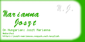 marianna joszt business card